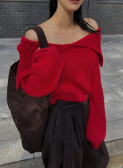 多穿法！排釦領粗坑紋針織衣7