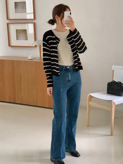 高腰挺款順身直筒微寬褲6