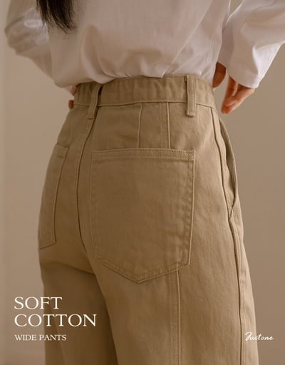 四季百搭款｜中高腰挺棉修身寬褲14