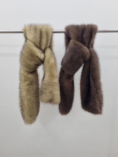 輕奢感狐狸毛寬版圍巾13