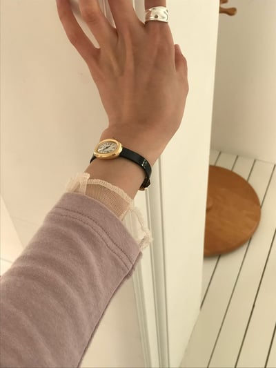 拼接花邊邊網紗高領打底衣19