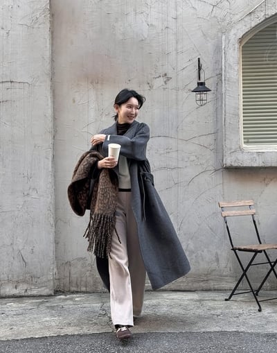 天鵝絨坑紋直筒落地褲6