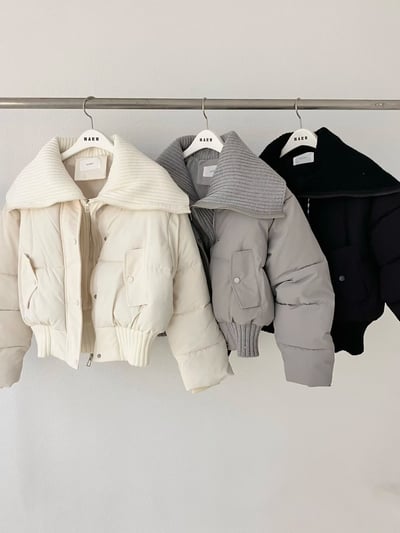 回歸🔥拼接坑紋防水羽絨外套13