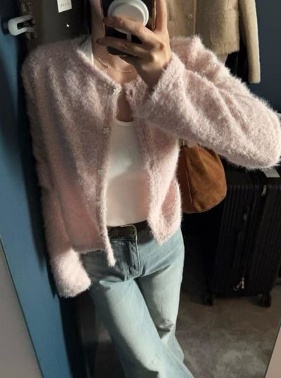 薄款毛毛圓領小外套3