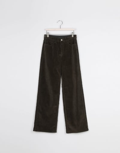 顯瘦順身款燈芯絨直筒長褲17