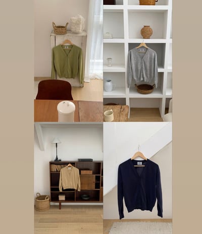 Ｙ領排釦薄款針織外套14