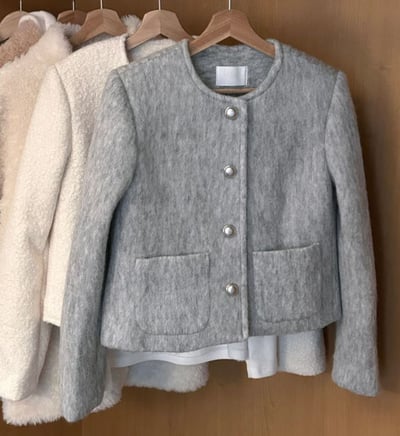 金扣毛款小香短版外套8