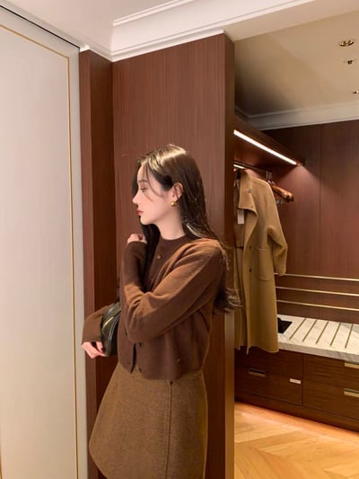 (客訂勿下單)短袖針織衫+圓領排釦外套SET9