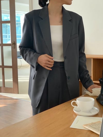 春季款拼接條紋內裡西裝外套12