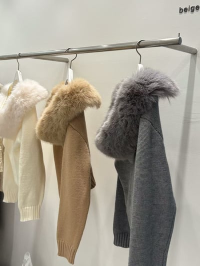 毛可拆！連帽雙向拉鍊針織外套10