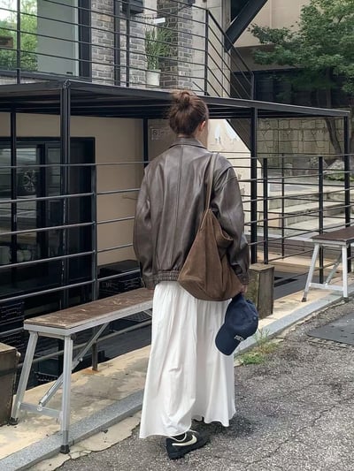 微霧面紋路復古皮革外套6