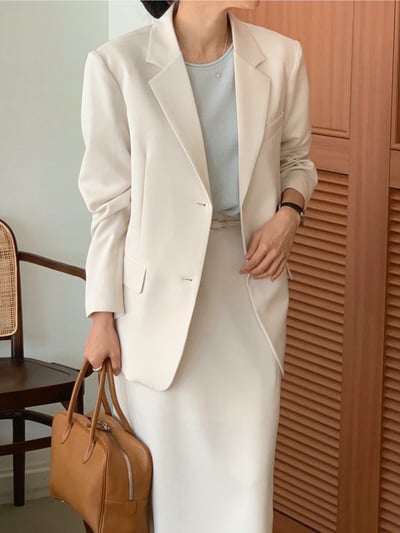 春季款拼接條紋內裡西裝外套6