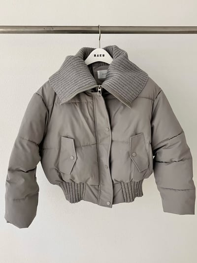 回歸🔥拼接坑紋防水羽絨外套9