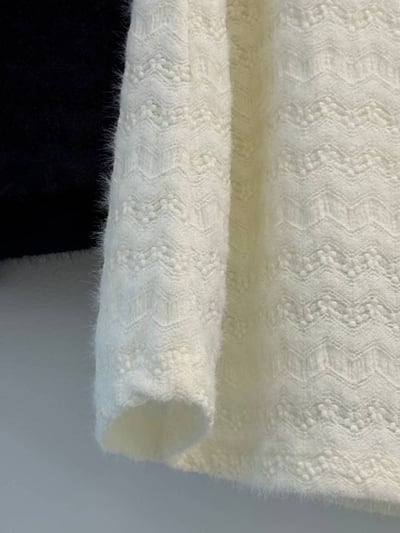 刺繡小花內刷毛魚尾鬆緊長裙7