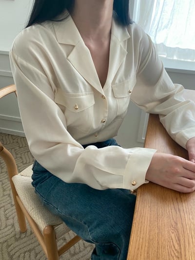 翻領金釦軟料襯衫9