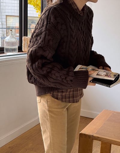 扎實磅數麻花針織衣7