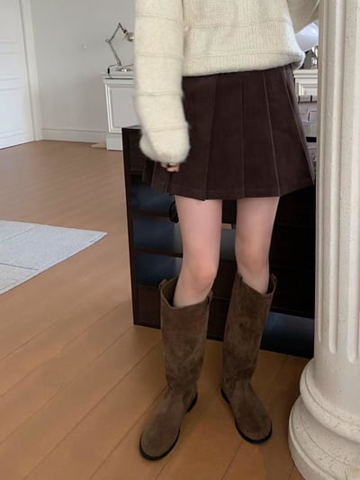 秋冬百褶小短裙1