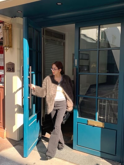 圓領排釦長毛款寬鬆外3