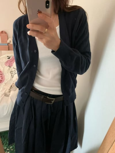 Ｙ領排釦薄款針織外套9