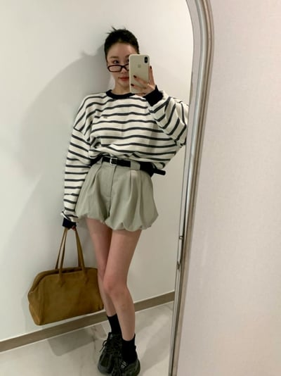 俏皮南瓜短褲裙(附腰帶11