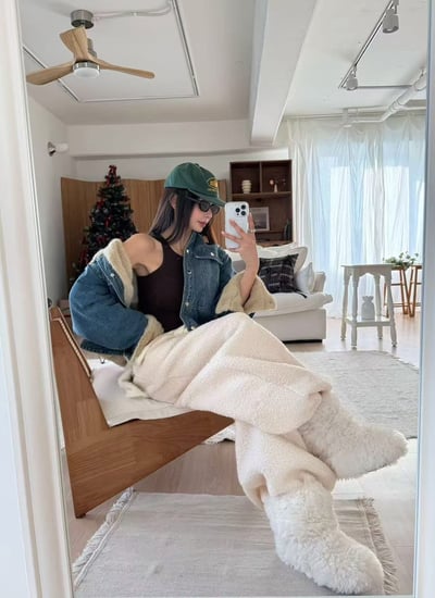 內裡拼接毛草牛仔外套5