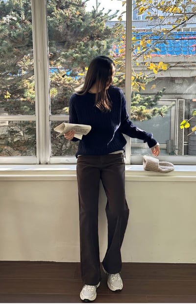 圓領立體扭結麻花羊毛針織衣（羊毛5%)5