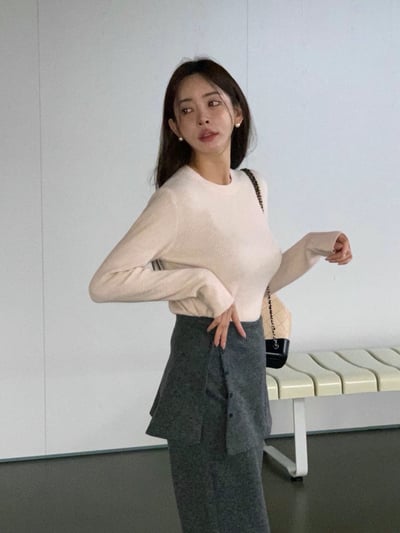 多色款圓領坑紋博款針織衫13