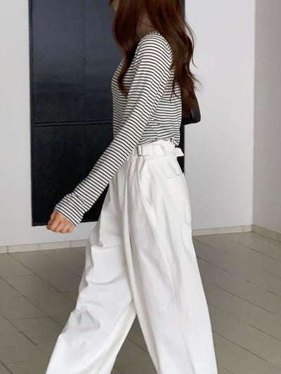 簡約百搭條紋上衣6