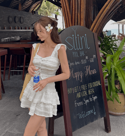 排釦蕾絲含bratop背心+短褲裙SET8