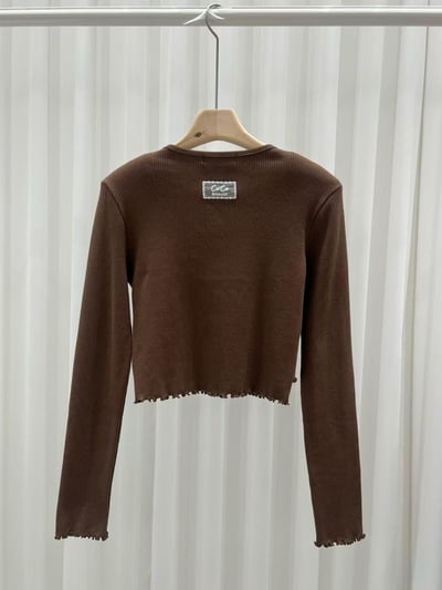 蕾絲拼接針織上衣7