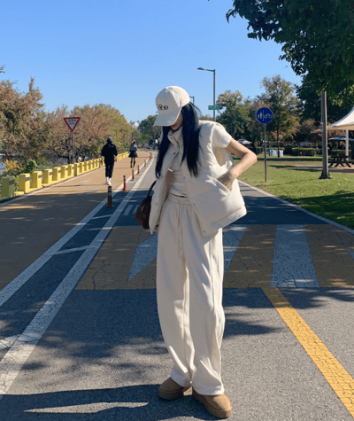 三件組｜麵包鋪棉背心＋連帽棉質外套＋鬆緊長褲SET9