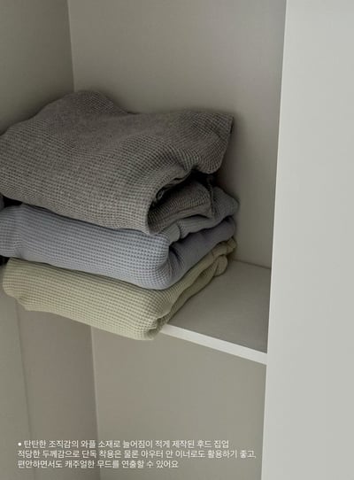 春季新款華夫格連帽休閒外套12