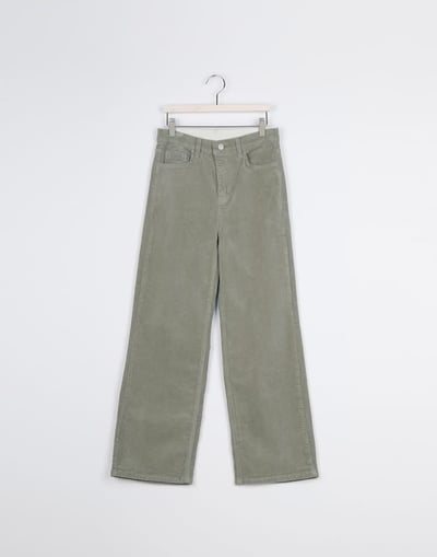 顯瘦順身款燈芯絨直筒長褲18