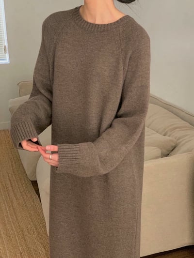 接螺紋厚磅款針織洋裝3