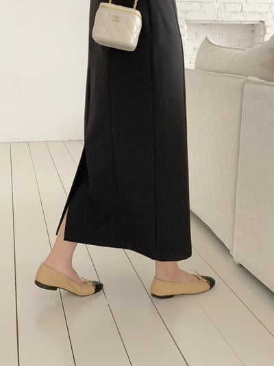 方領壓線西裝後開衩背心長洋7