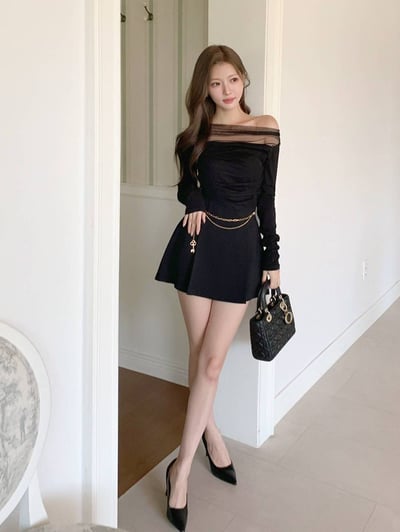 拼接歐跟網紗薄款Ｔ12