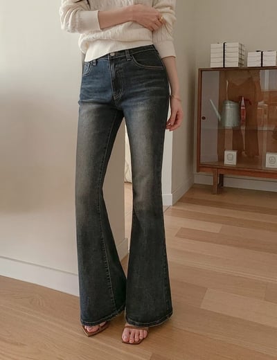 超提臀！美腿喇叭牛仔褲10