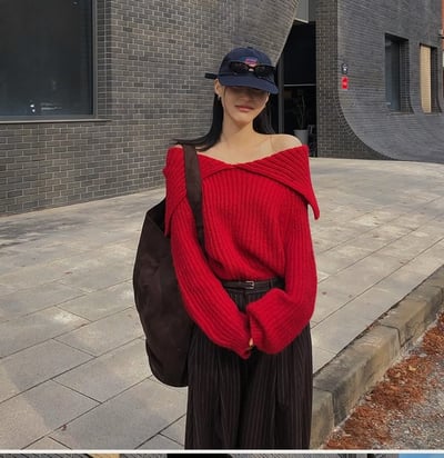 多穿法！排釦領粗坑紋針織衣16