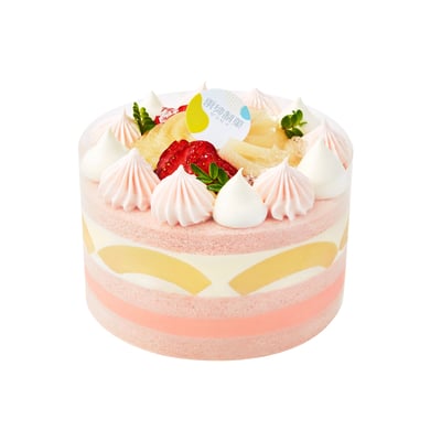 白桃牛乳雲呢拿慕絲蛋糕 White Peach & Milk Vanilla Mousse Cake1