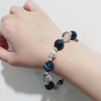 【守護之鍊-化太歲趨吉避凶】藍虎眼石 / 黑曜石 / 黑尖晶石2