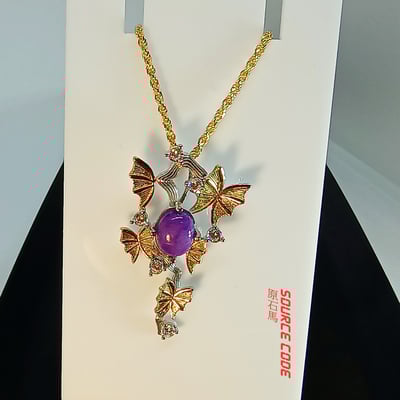 【金蝶舞紫舒】 金色的蝴蝶伴隨著紫色舒俱來 蝶舞飛揚，帶金配紫2