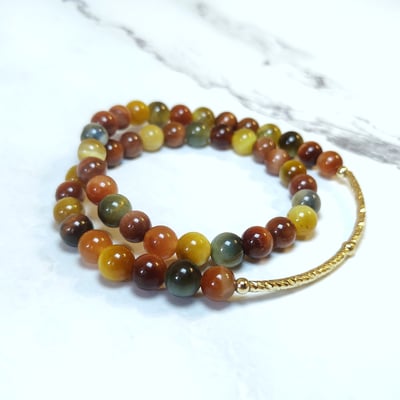 【能量之輪 彩色虎眼石手鍊】推動命運補捉機運 藍虎眼 紅虎眼 黃虎眼4