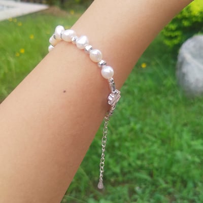 【清新幸運草 巴洛克珍珠手鍊】清新淡雅 幸運相伴3