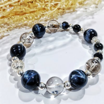 【守護之鍊-化太歲趨吉避凶】藍虎眼石 / 黑曜石 / 黑尖晶石1