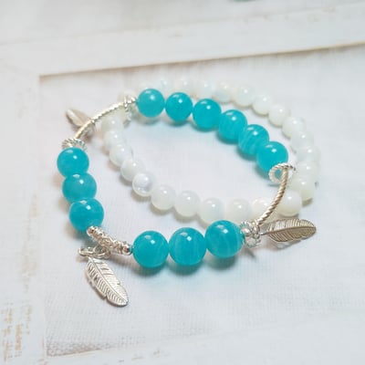 【補夢網 青鳥希望之鍊】天河石 / 珠貝3