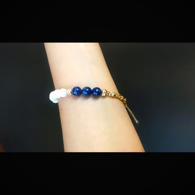 【珠光粼粼 珍珠貝鮑魚貝手鍊】4