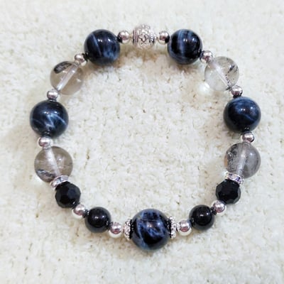 【守護之鍊-化太歲趨吉避凶】藍虎眼石 / 黑曜石 / 黑尖晶石3