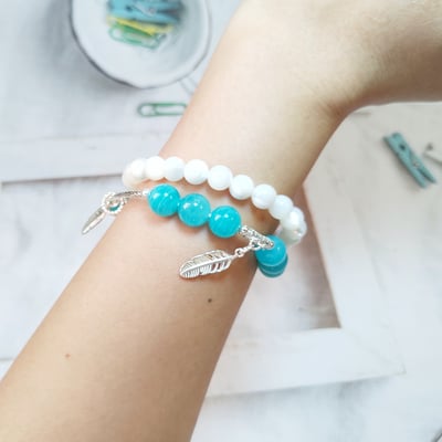 【補夢網 青鳥希望之鍊】天河石 / 珠貝4