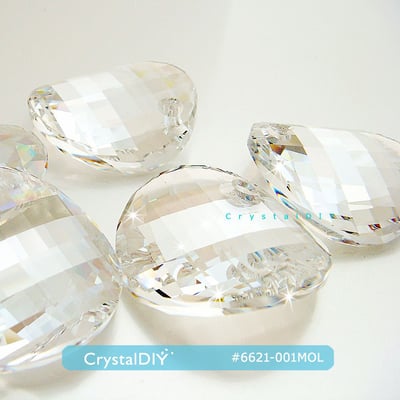 CrystalDIY奧地利水晶SW水晶吊墜#6621扭轉圓 燦月光(001MOL)28mm4