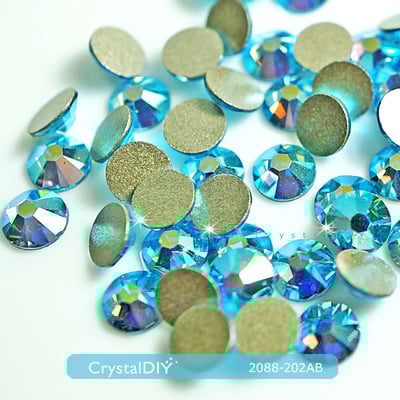 CrystalDIY奧地利水晶SW 2088 Aquamarine AB海藍亮彩(202AB) SS5~SS203